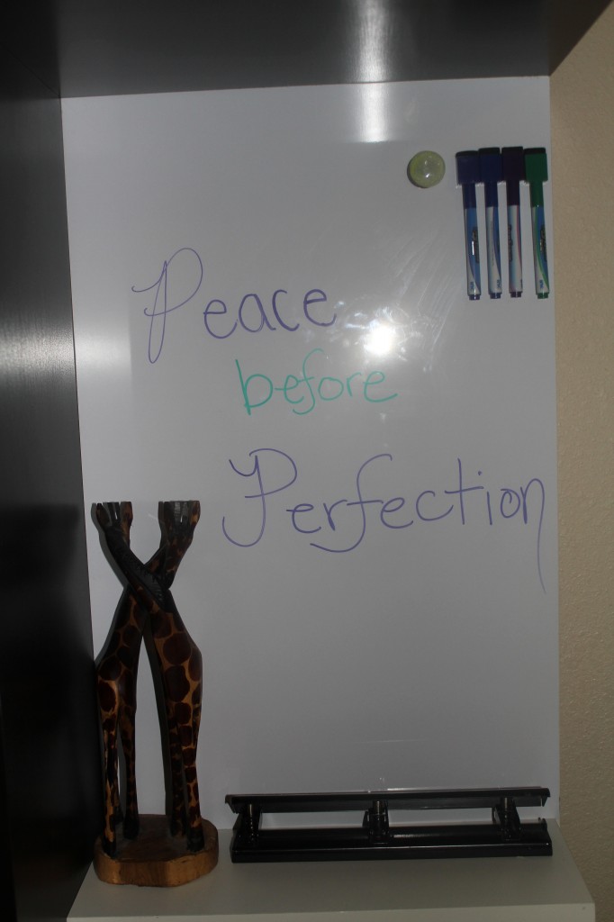 Peace Before Perfection