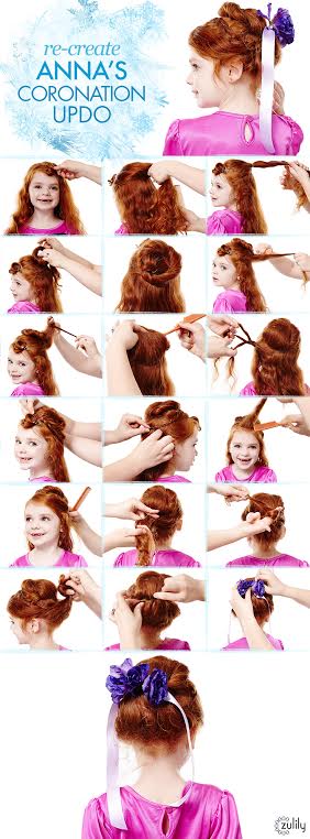 Frozen Hair Tutorial - Anna Coronation Up Do