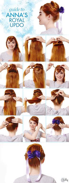 Frozen Hair Tutorials - Anna Up Do