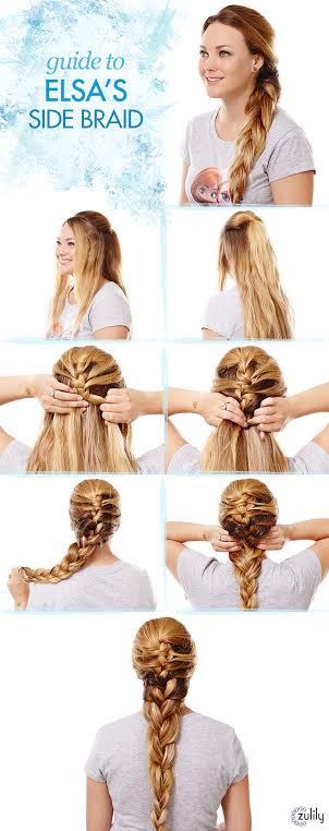 Frozen Hair Tutorial - Elsa Side Braid