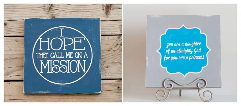 LDS-themed signs from Addyson Lane Boutique