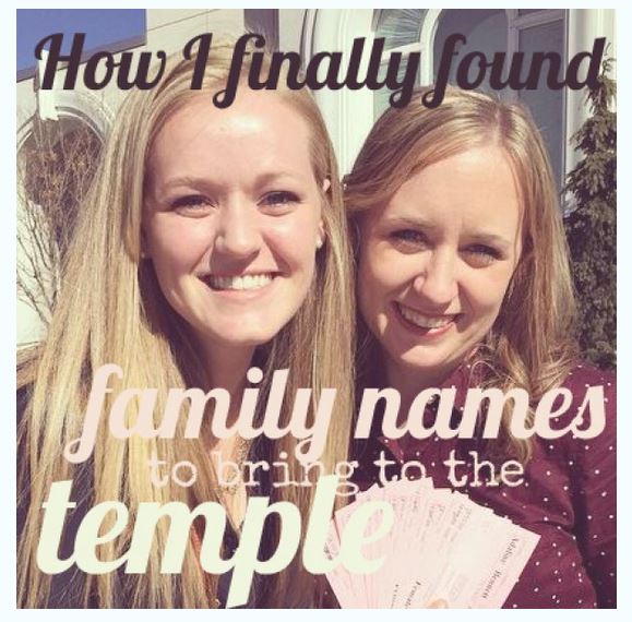 How I Finally Found Family Names to take to the Temple