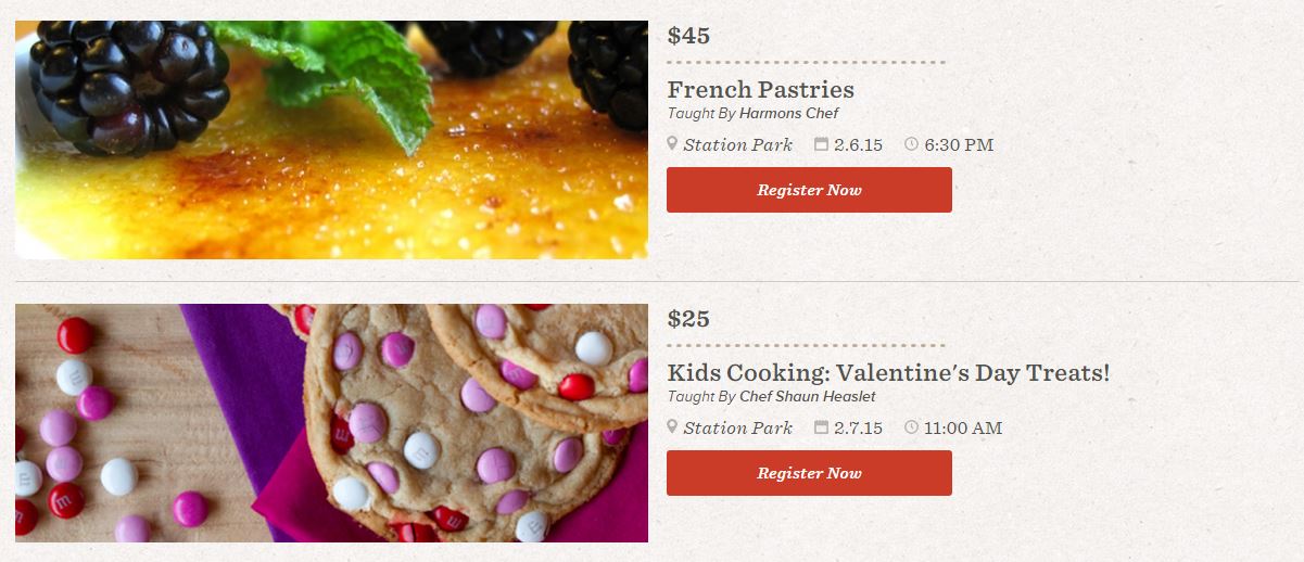 Harmon's Cooking Classes