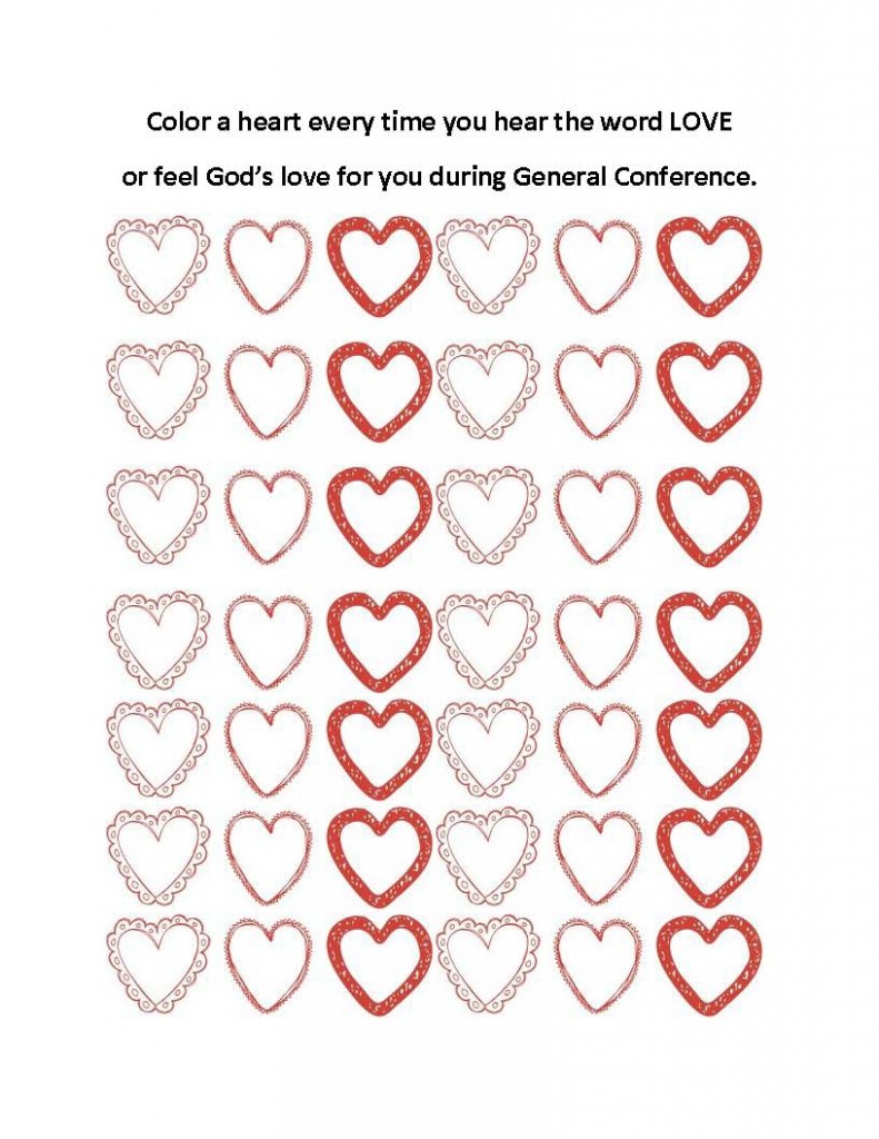 General Conference printable - Helping Children Feel God's Love