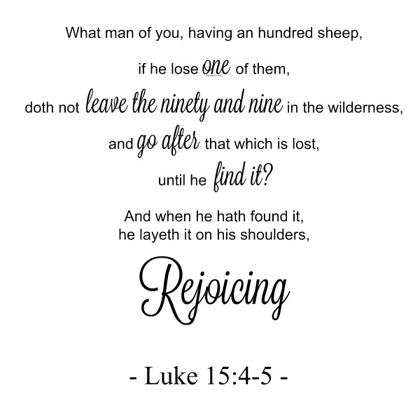 Luke 15:4-5