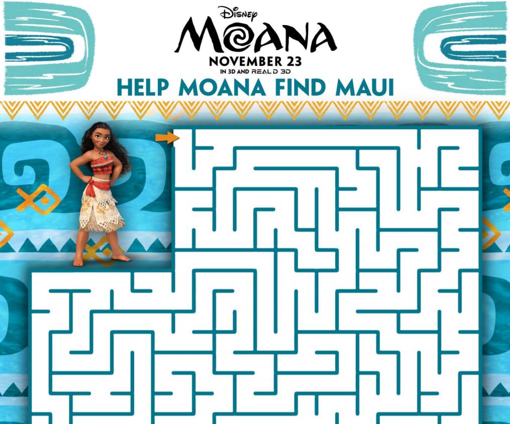 Free Printable - Disney Moana Maze