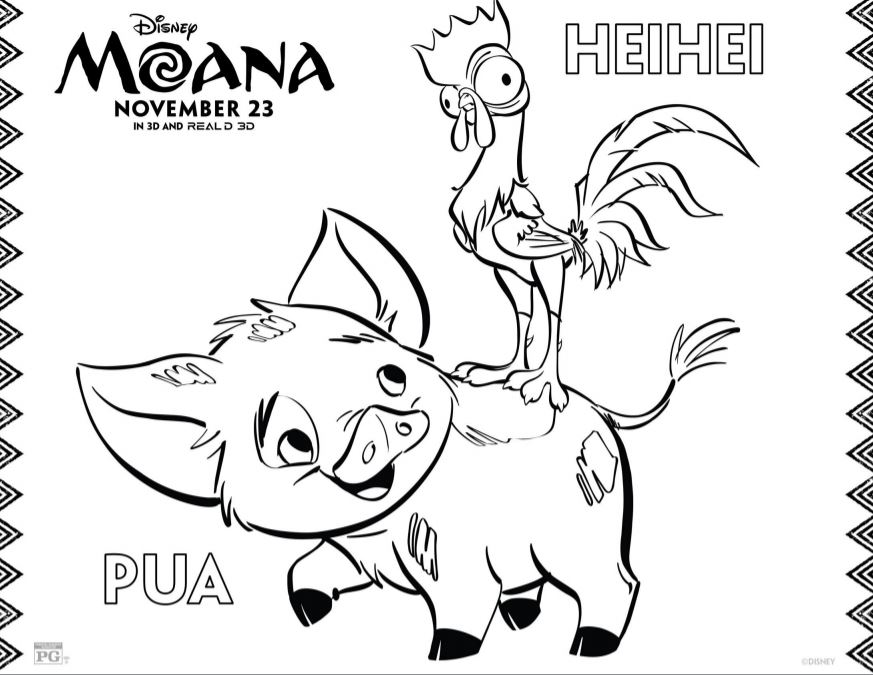 Free Printable Moana Coloring Pages