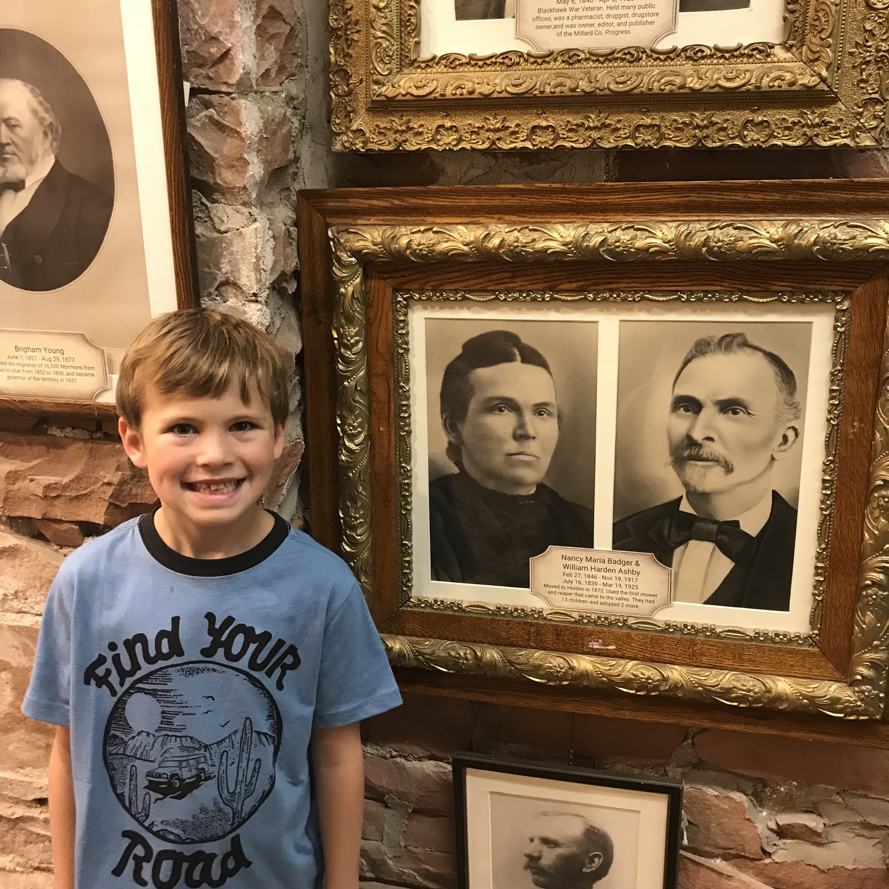 Ashby Family at the Fillmore Territorial Statehouse Family History Tourism